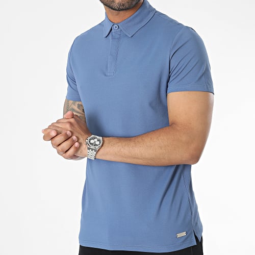 Polo Manches Courtes Bleu Marine