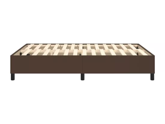 Sommier à lattes de lit Marron 140x200 cm Similicuir