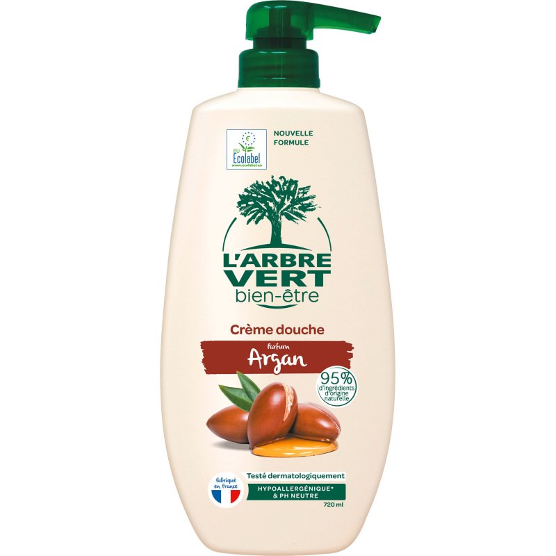 Crème douche nourrissante L'Arbre Vert aux extraits d'argan - 720 ml