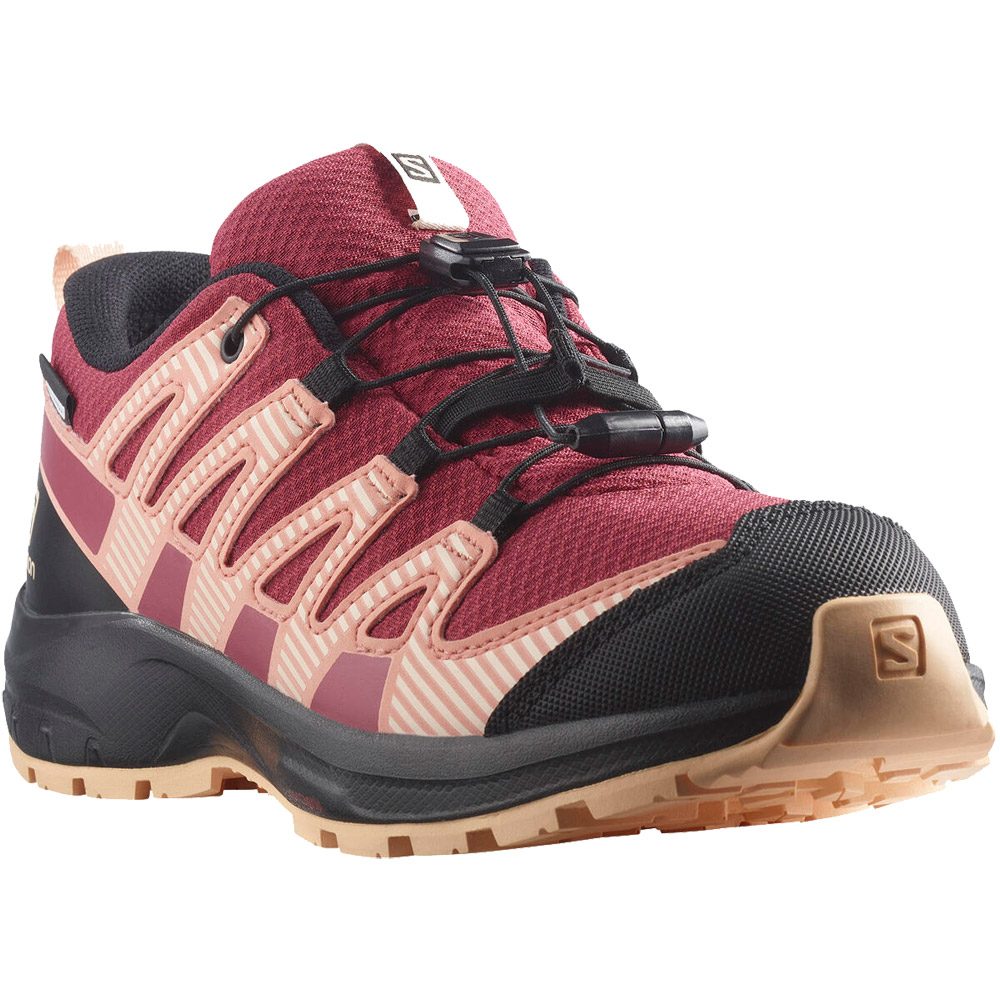 Salomon XA Pro V8 CSWP Wanderschuhe Junior earth red black almond cream