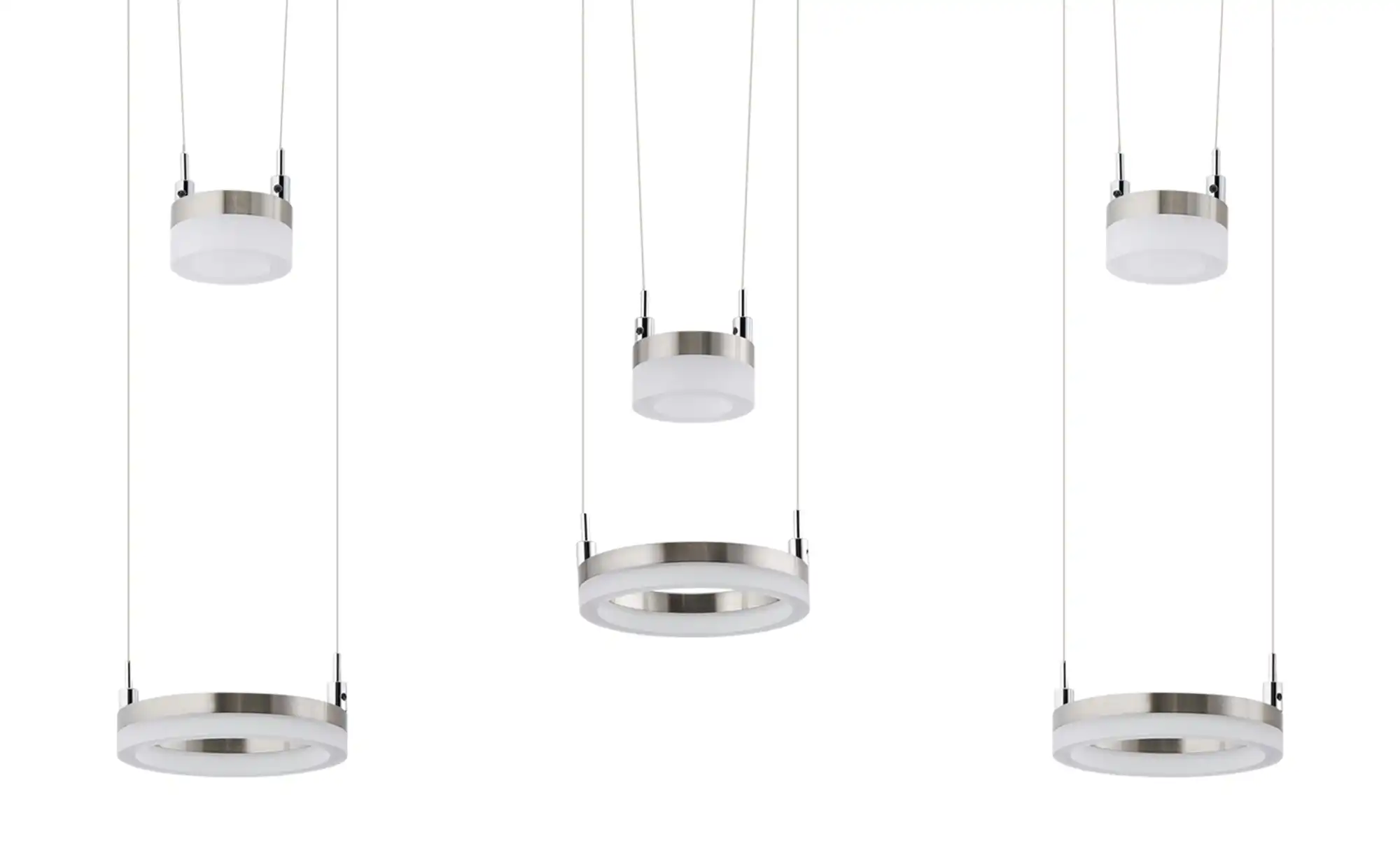 Meisterleuchten LED-Pendelleuchte, 6-flammig, nickel matt
