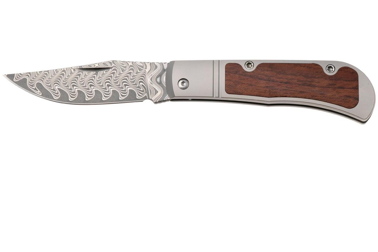 Kizer Vanguard Trestle V3761A2 Acid Washed Damascus, Titanium Mkuruti Inlay, zakmes, Azo design