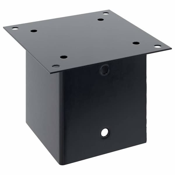 vidaXL Stolpebunner firkantet 12 stk 141x141 mm pulverlakkert stål