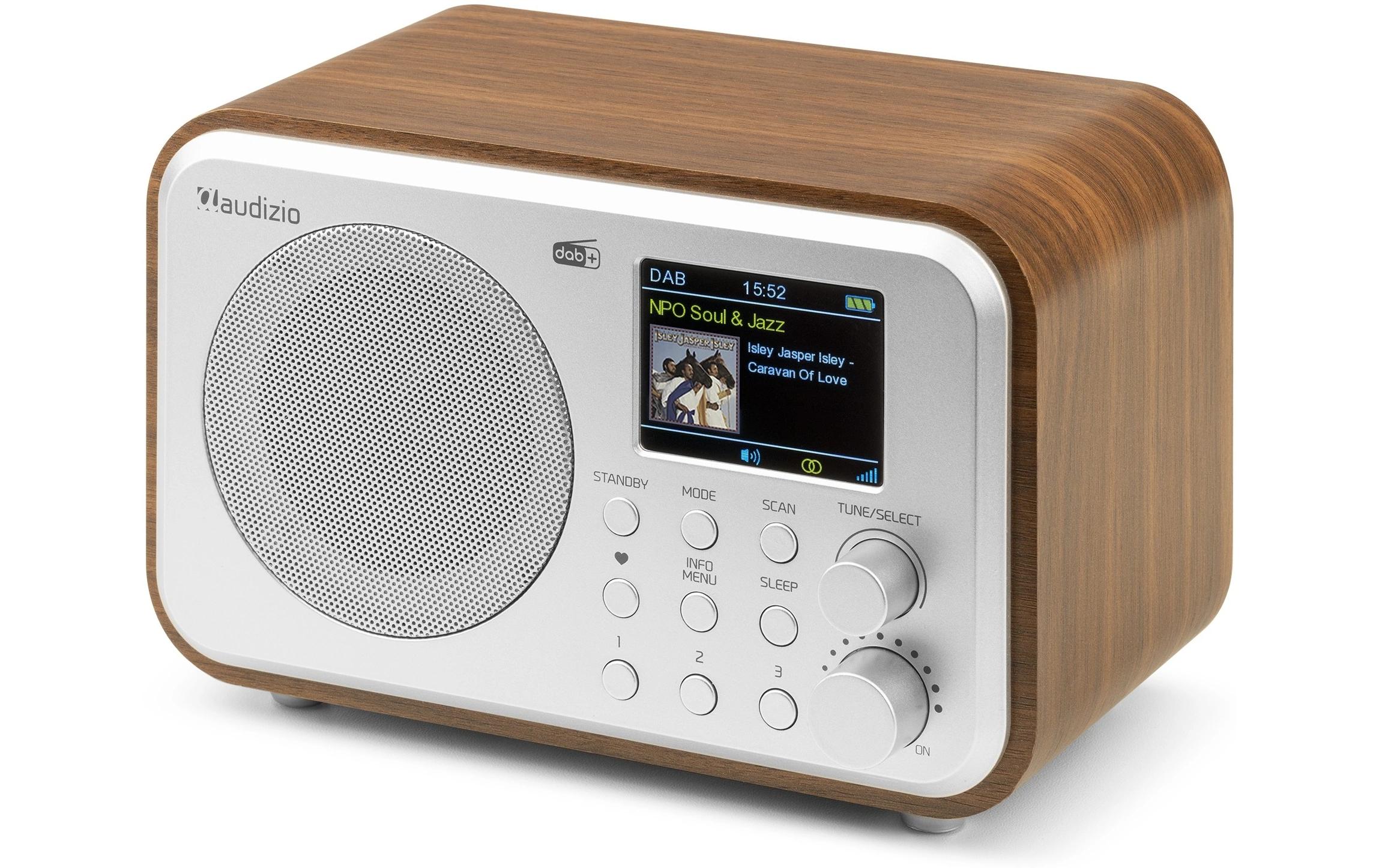 DAB+ Radio Milan Dunkelbraun/SilberKompaktes DAB+ Radio mit Akku