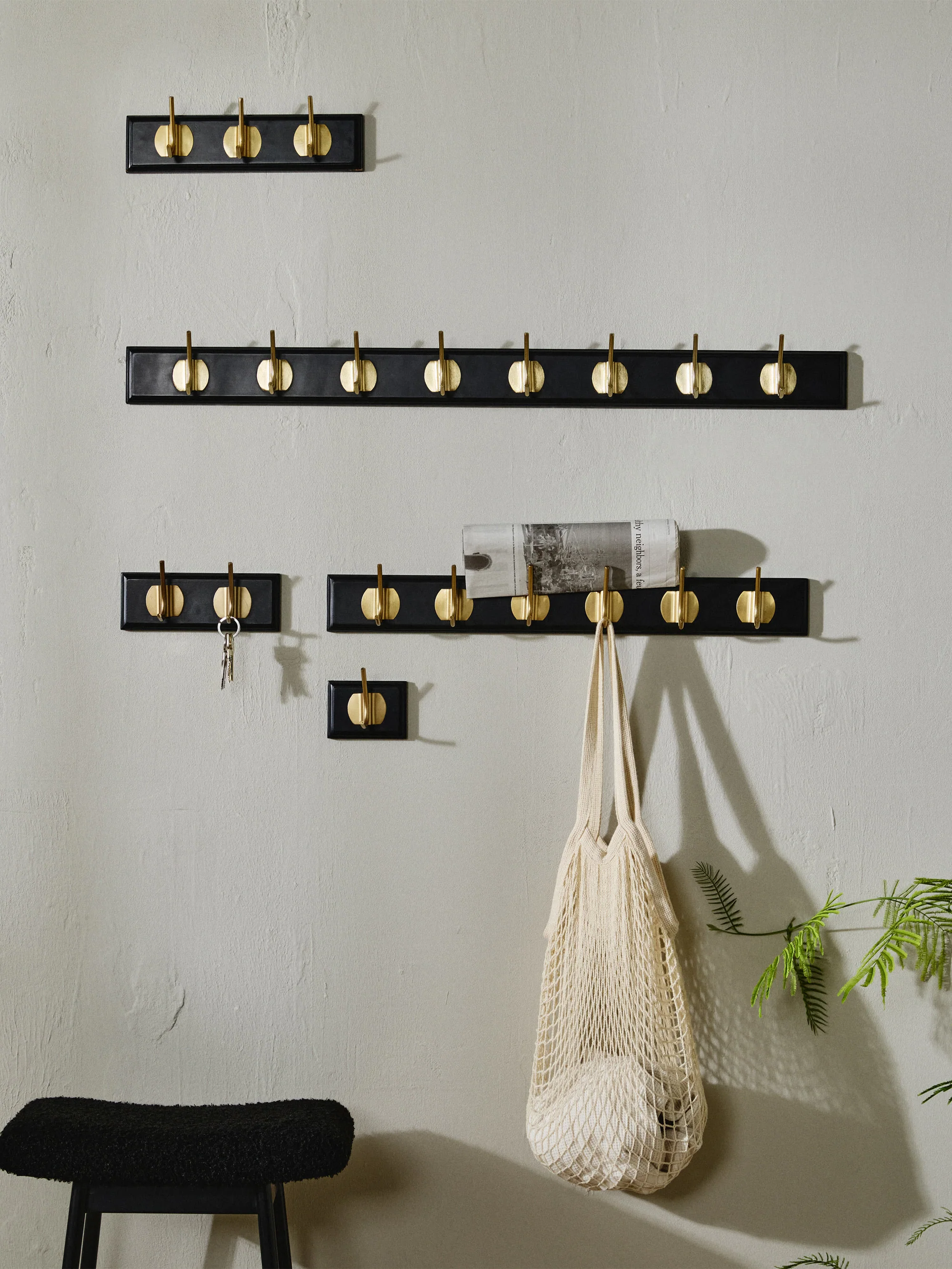 Handgemaakt houten wandrek Edgy
