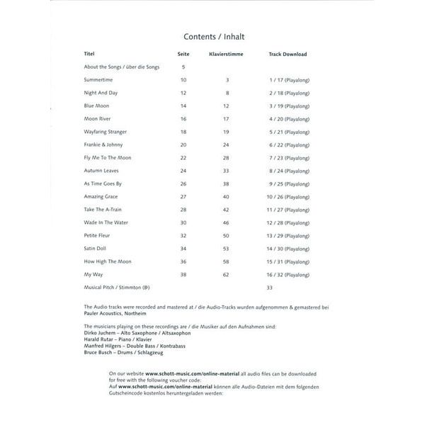 Schott Jazz Ballads für Altsaxophon