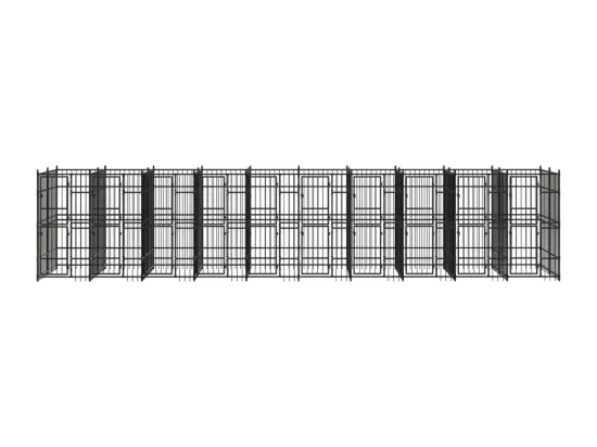 Chenil cage enclos pac noire 960 x 192 x 200 cm 02_0041808