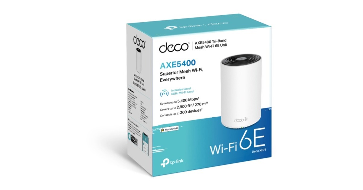 TP-LinkDECO XE75 1-pack mesh router  (Wit, Wifi 6E)