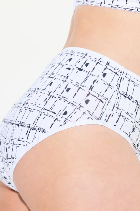 Midislips, 5er-Pack, grafischer Druck/einfarbig