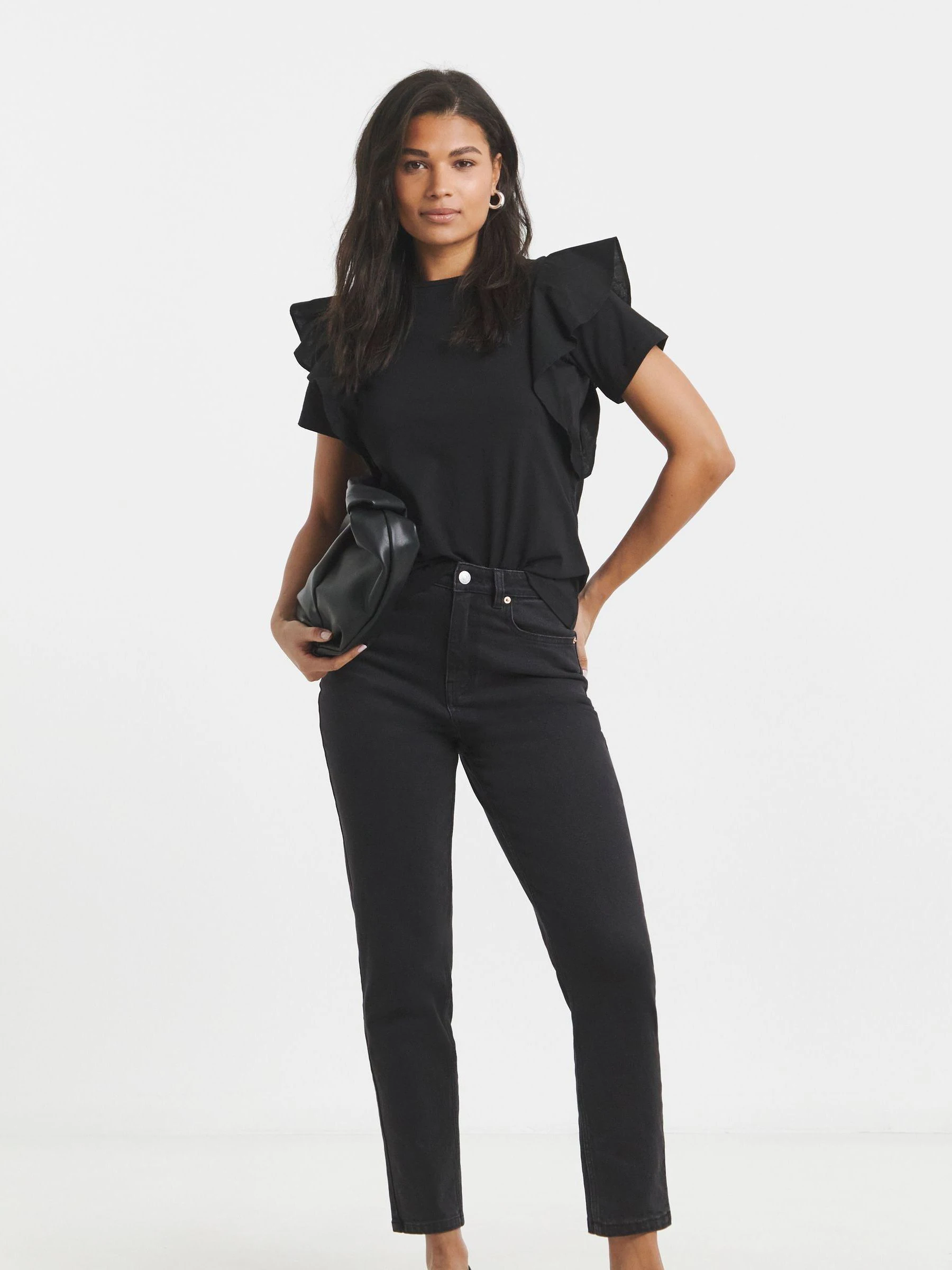 Zwart chroom - Simply Be 99/1 Loose Mom Jeans