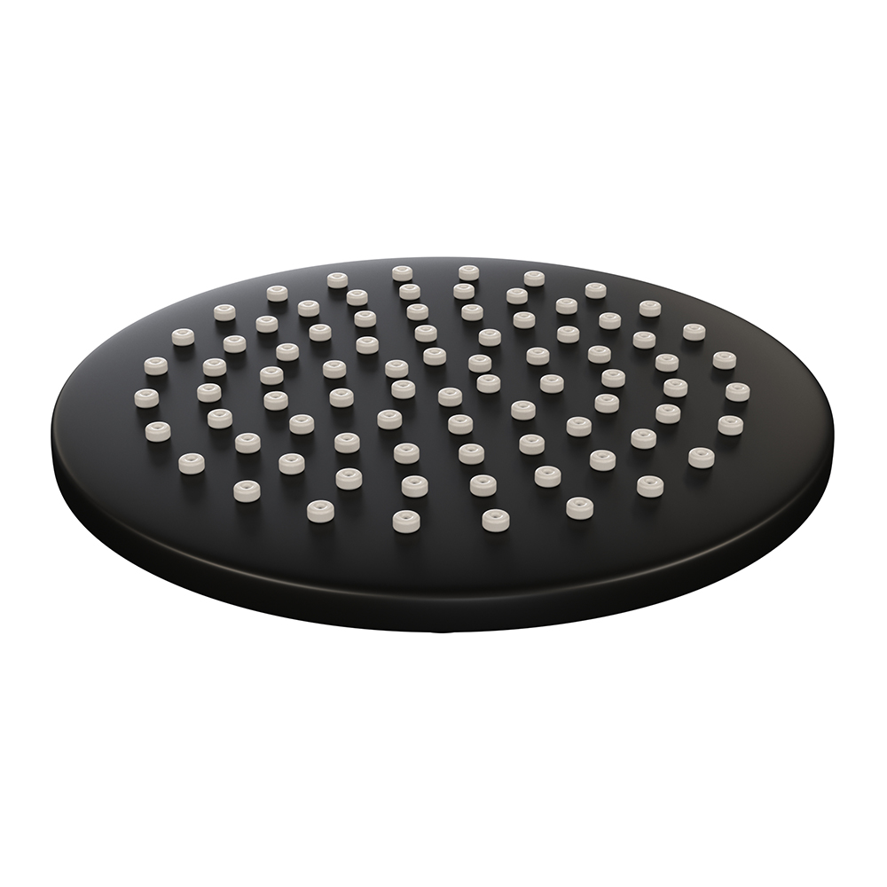 Brauer Black Edition opbouw regendoucheset met staafhanddouche en hoofddouche 20cm zwart mat