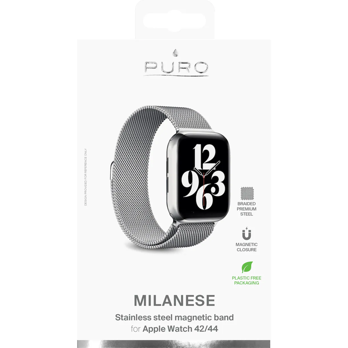 Puro Apple Watch 42-49mm Milanese reim (sølv)