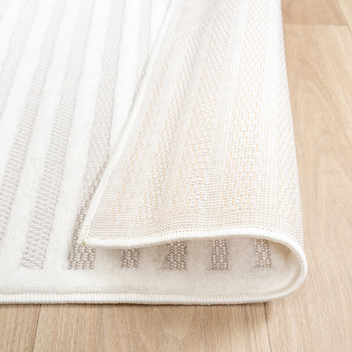 Modern binnen- en buitenkleed - Nori Curves Wit