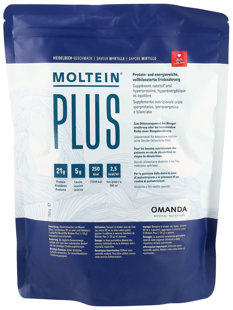 moltein PLUS 2.5 Plv Heidelbeere Btl 750 g