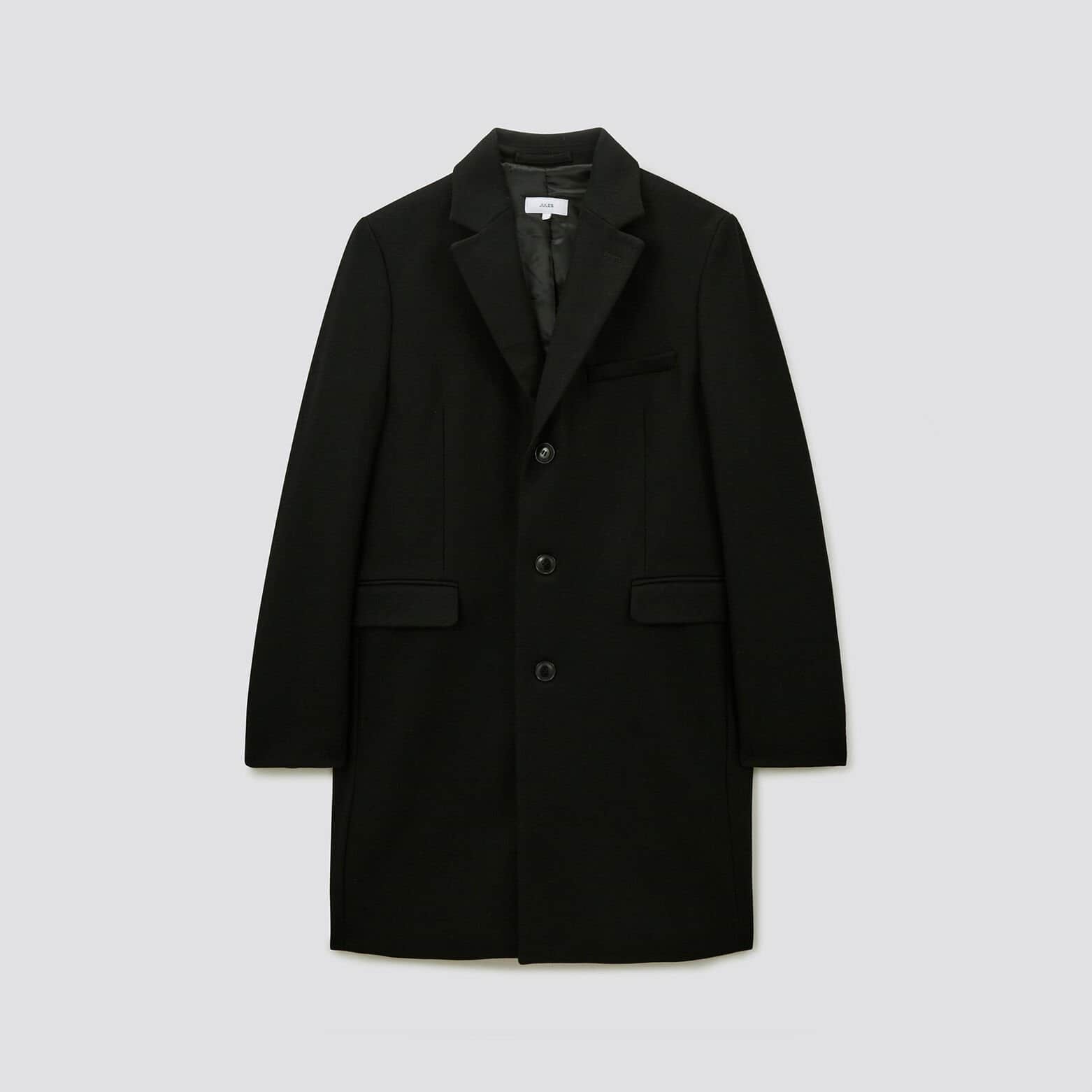 Manteau en laine italienne majoritaire Noir