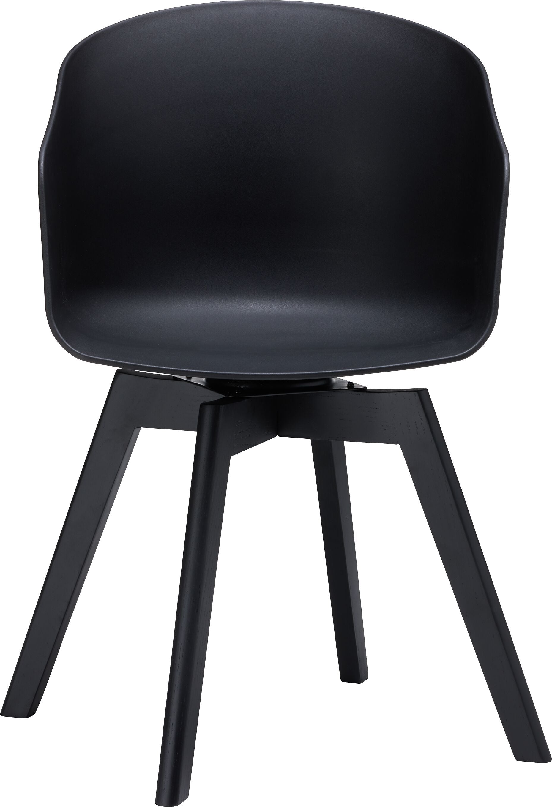 GIANNI m.AL Kunst. schwa, Drehfuss schwa - Schwarz / B: 52.0 cm x T: 55.0 cm x H: 83.5 cm
