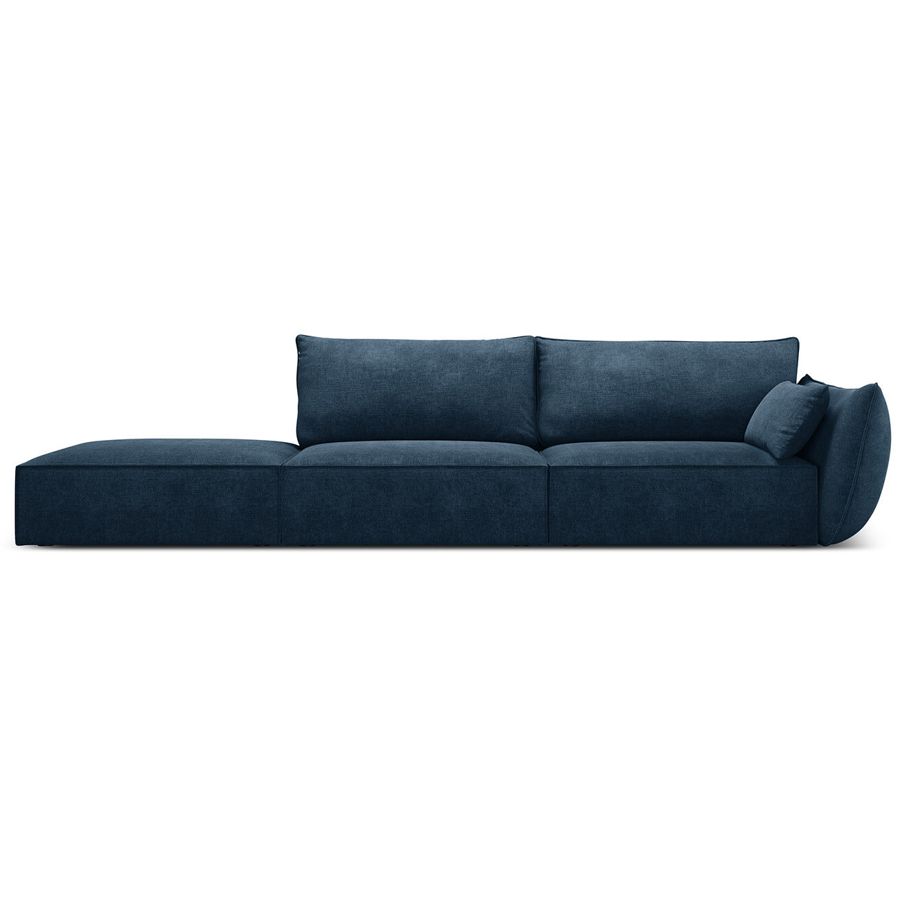 Mazzini Sofas Canapé droit  Vanda 4 Places bleu roi - 286x100x85 cm