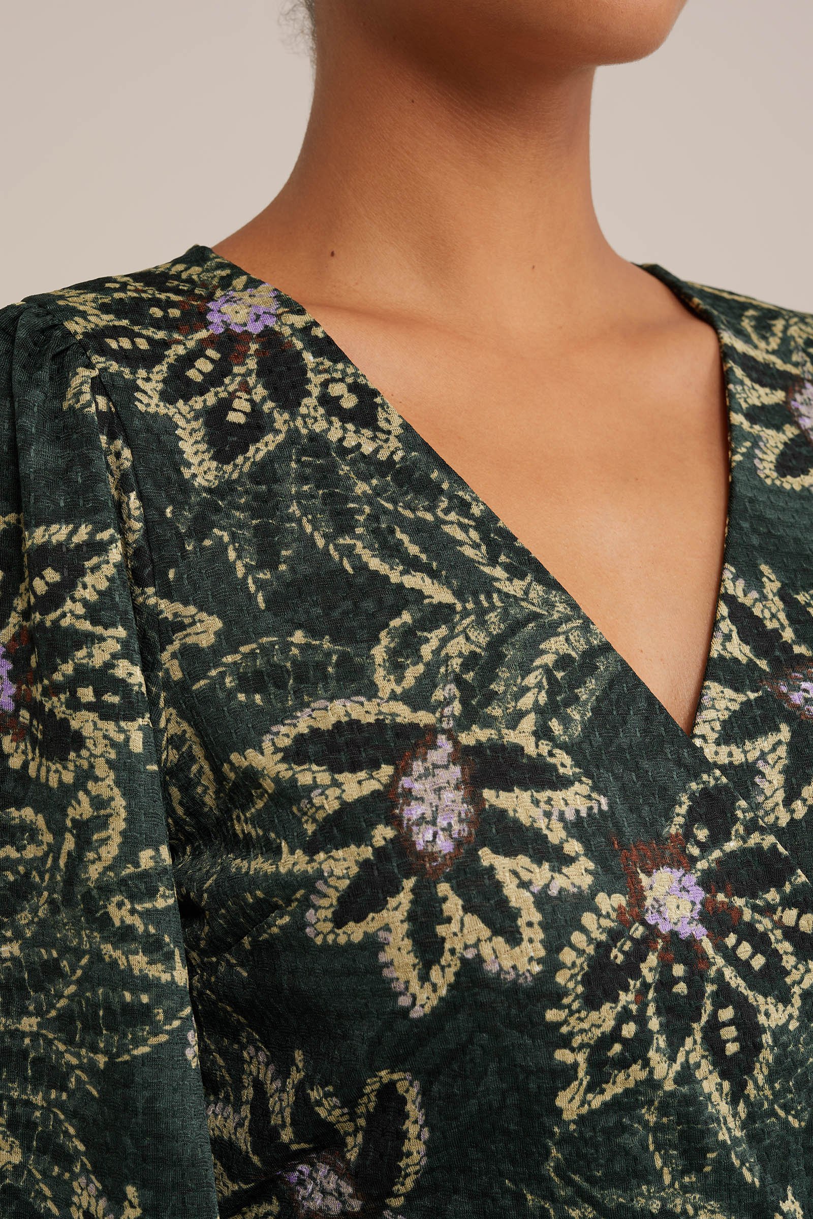 jurk met structuur WE Fashion Groen