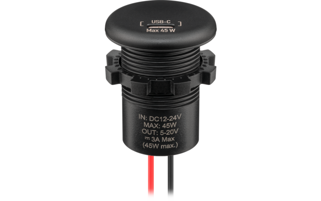 Wentronic Einbaucharger USB-C max. 45 W