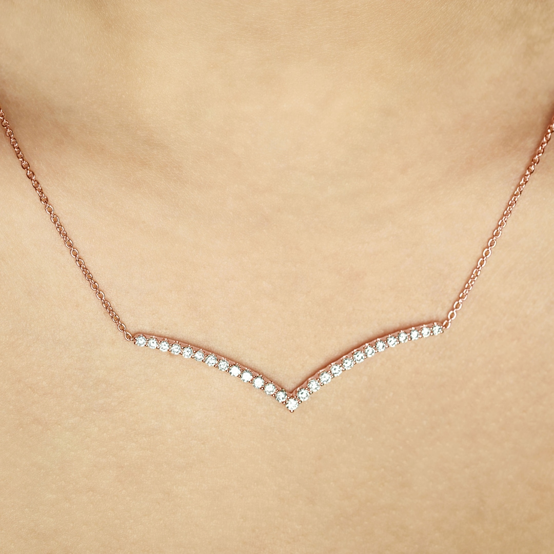 1.01 Karat Diamantencollier 750/18 K Roségold