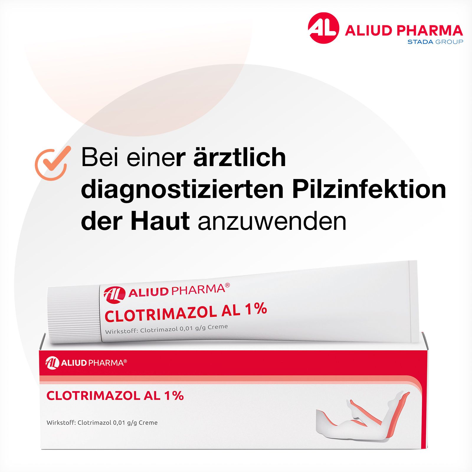 Clotrimazol AL 1% bei Fußpilz