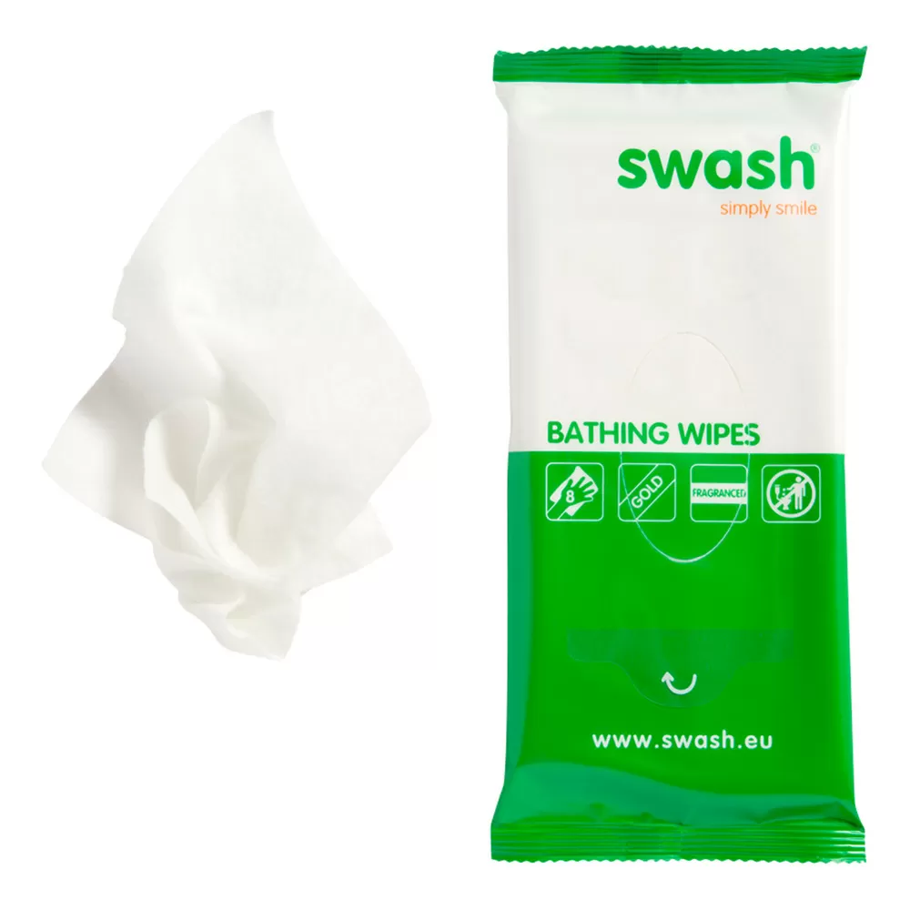 Swash Gold Wipes 20x20 cm, m. duft - 8 stk.