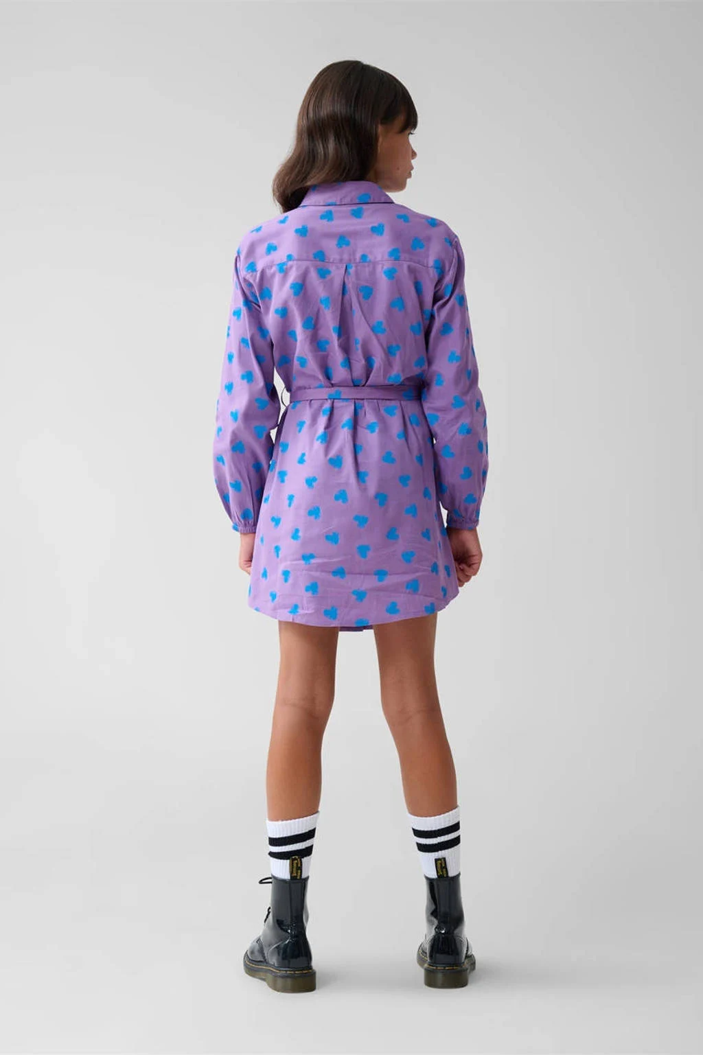 Shoeby blousejurk met hartjes paars/blauw