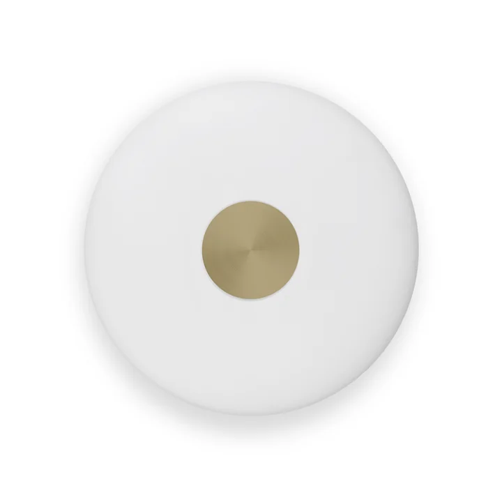 Northern - Glint LED Wandleuchte, large, opalweiss / Messing, Ø 36 cm
