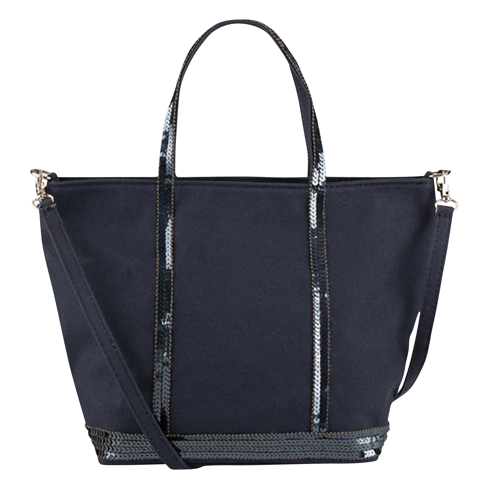 Cabas S en coton à sequins | Bleu