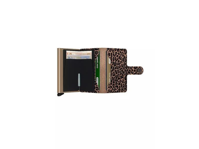 SECRID Portemonnaie Miniwallet Beige/Schwarz Geldbörse mit RFID-Schutz