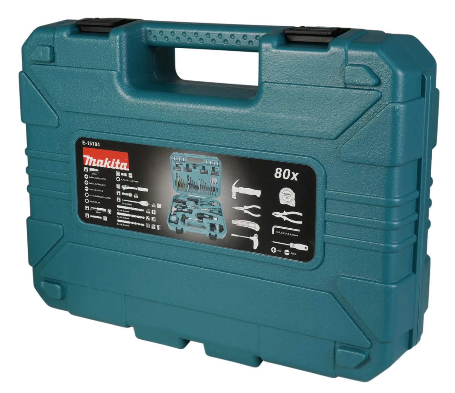 Makita E-15104 Gereedschapset in koffer - 80-delig