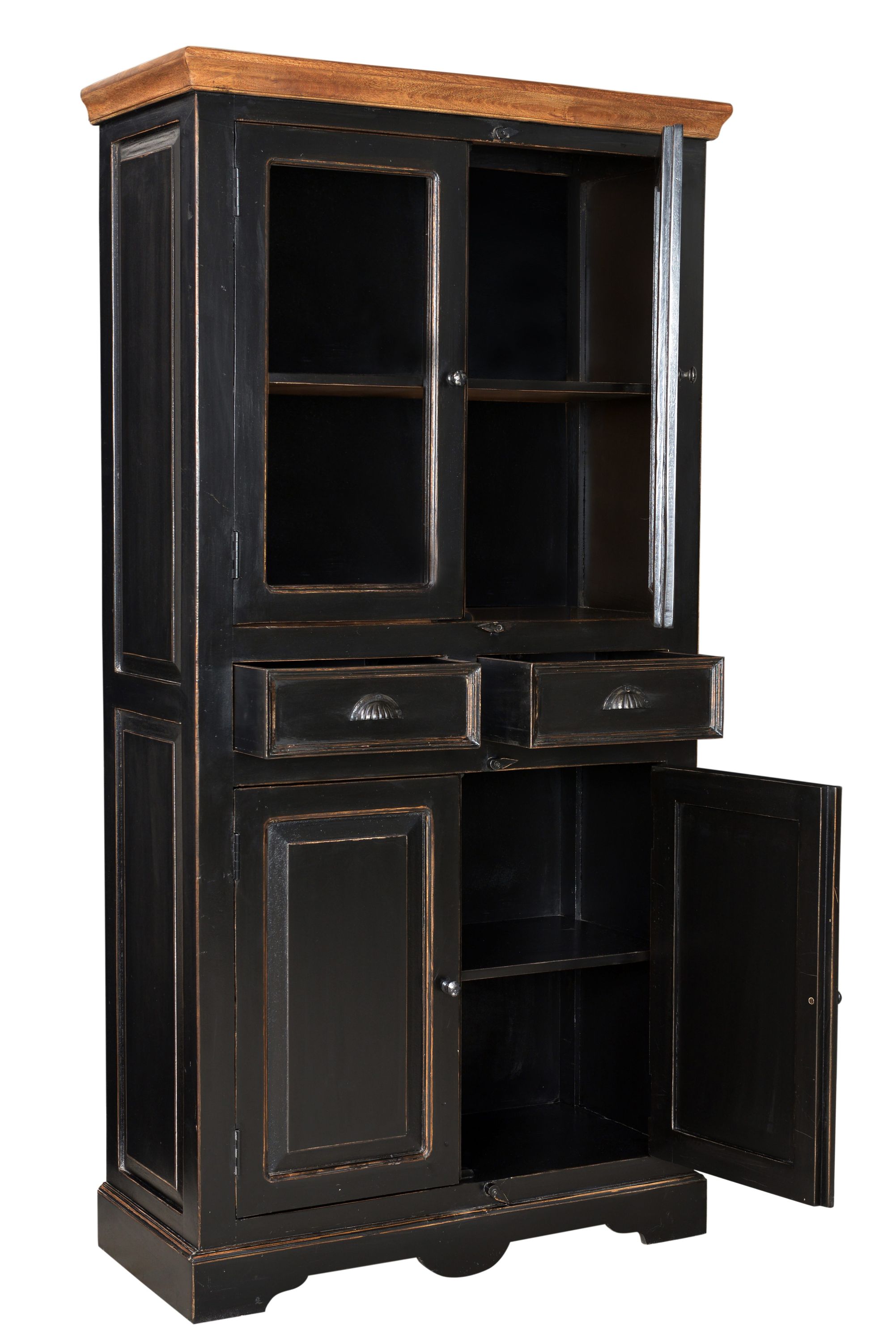 Vitrine Corsica Mangoholz Wohnzimmerschrank Schrank Vitrinenschrank Anrichte