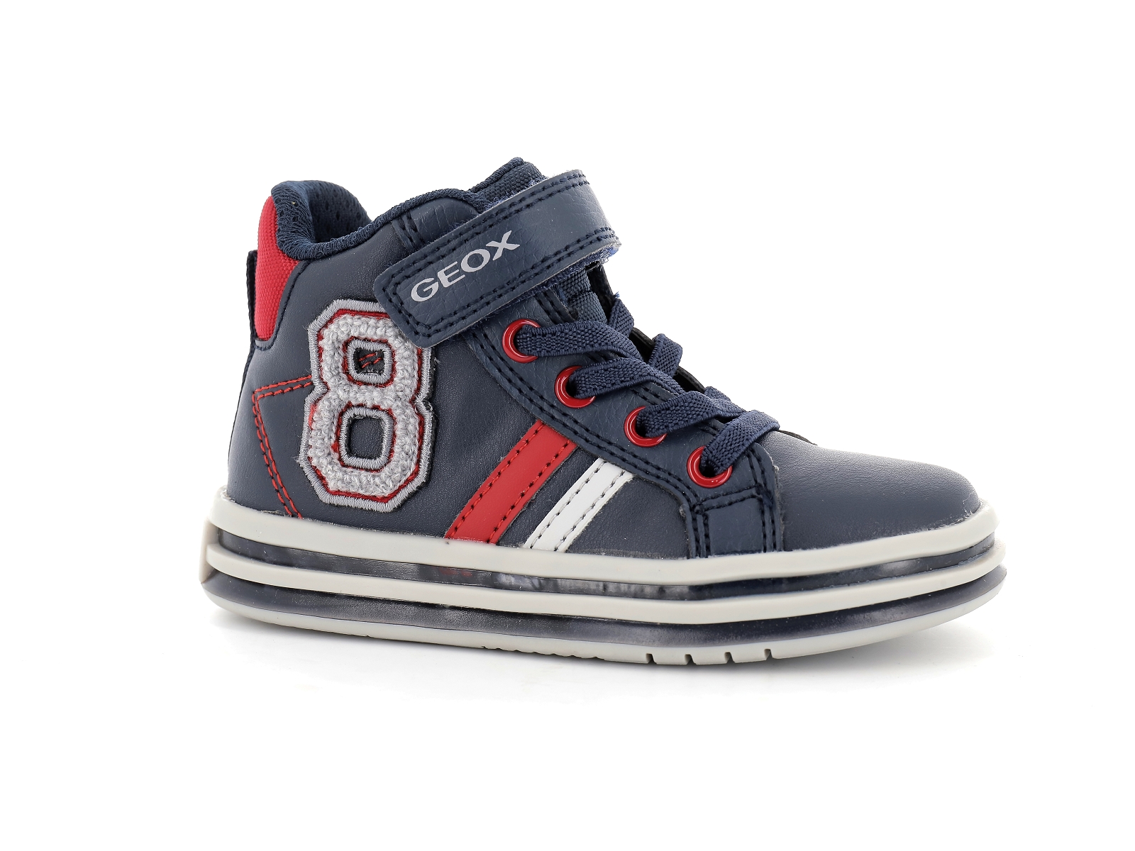 Geox-J PAWNEE BOY-J16FGC Matières combinées Marine Rouge