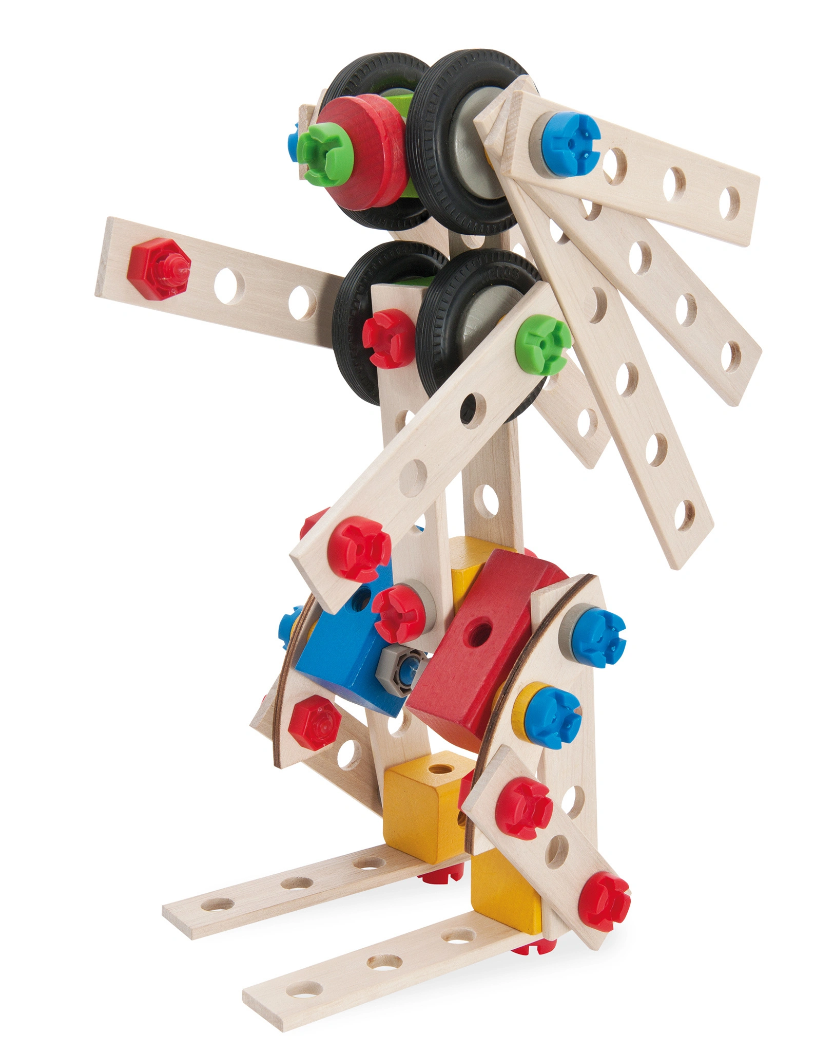 Holz-Lok CONSTRUCTOR 100-teilig groß in bunt