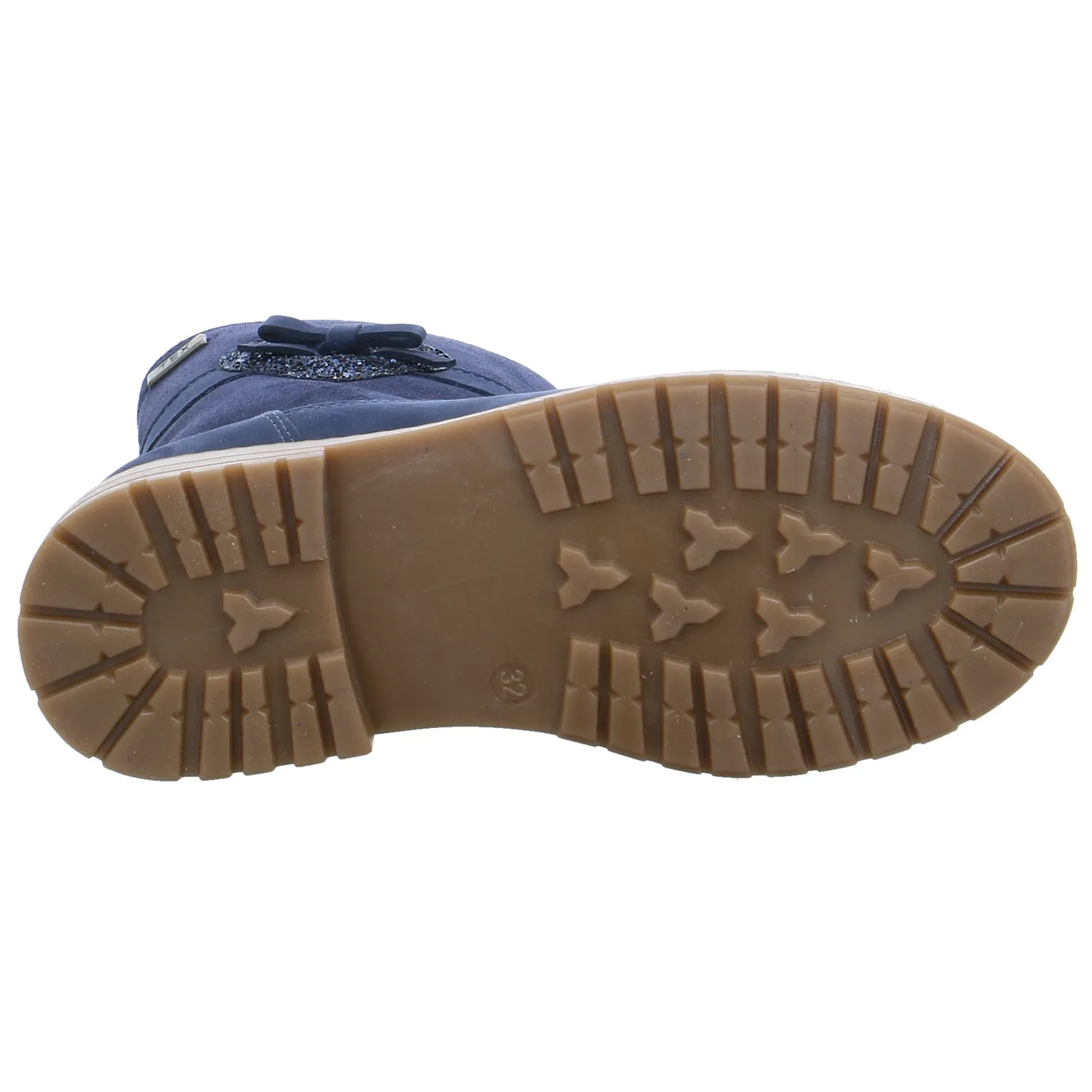 SCHUHENGEL Kleinkinder-Winterstiefel Dunkelblau Leder  Lederstiefel