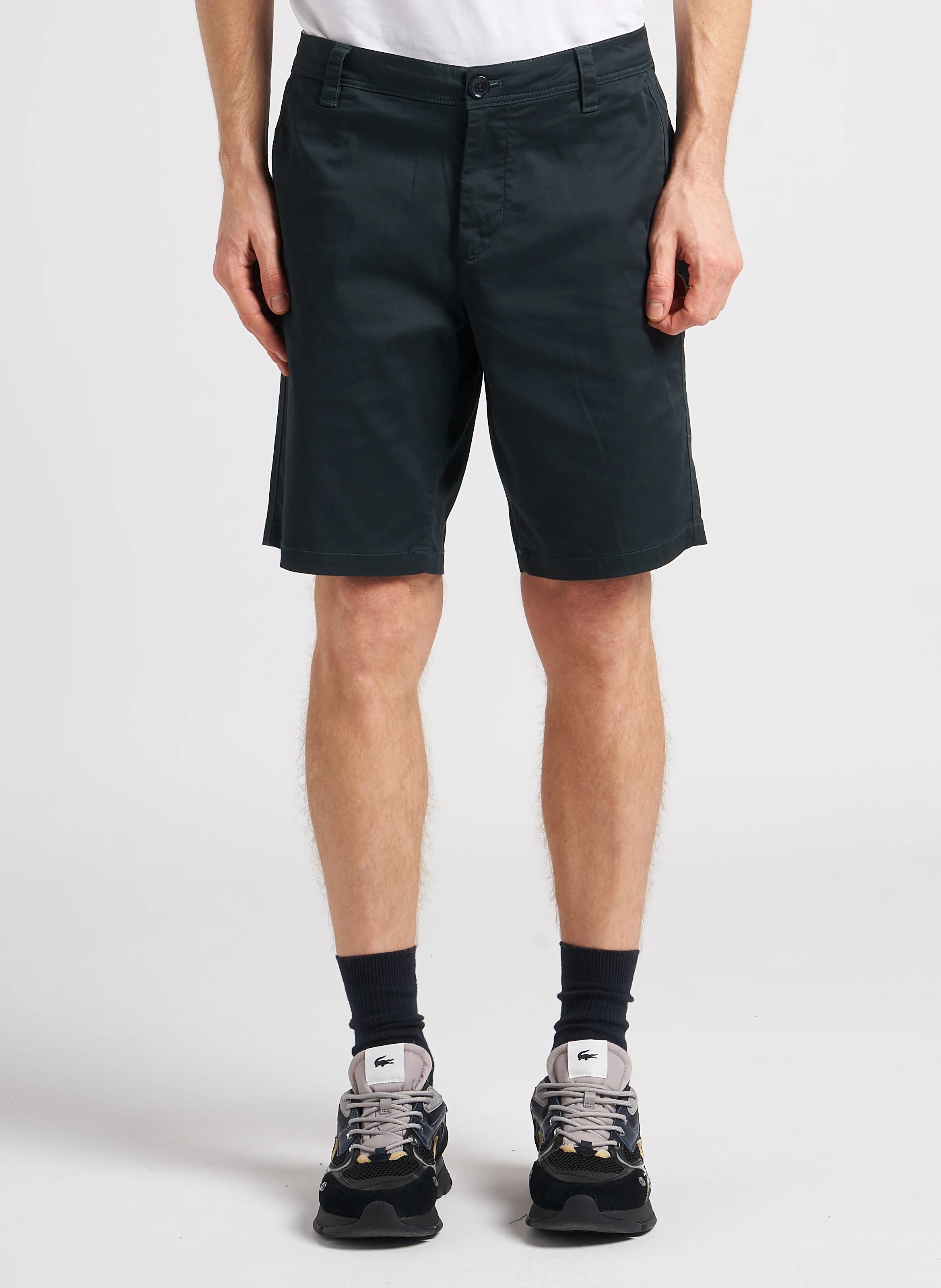 Short en coton mélangé| Gris