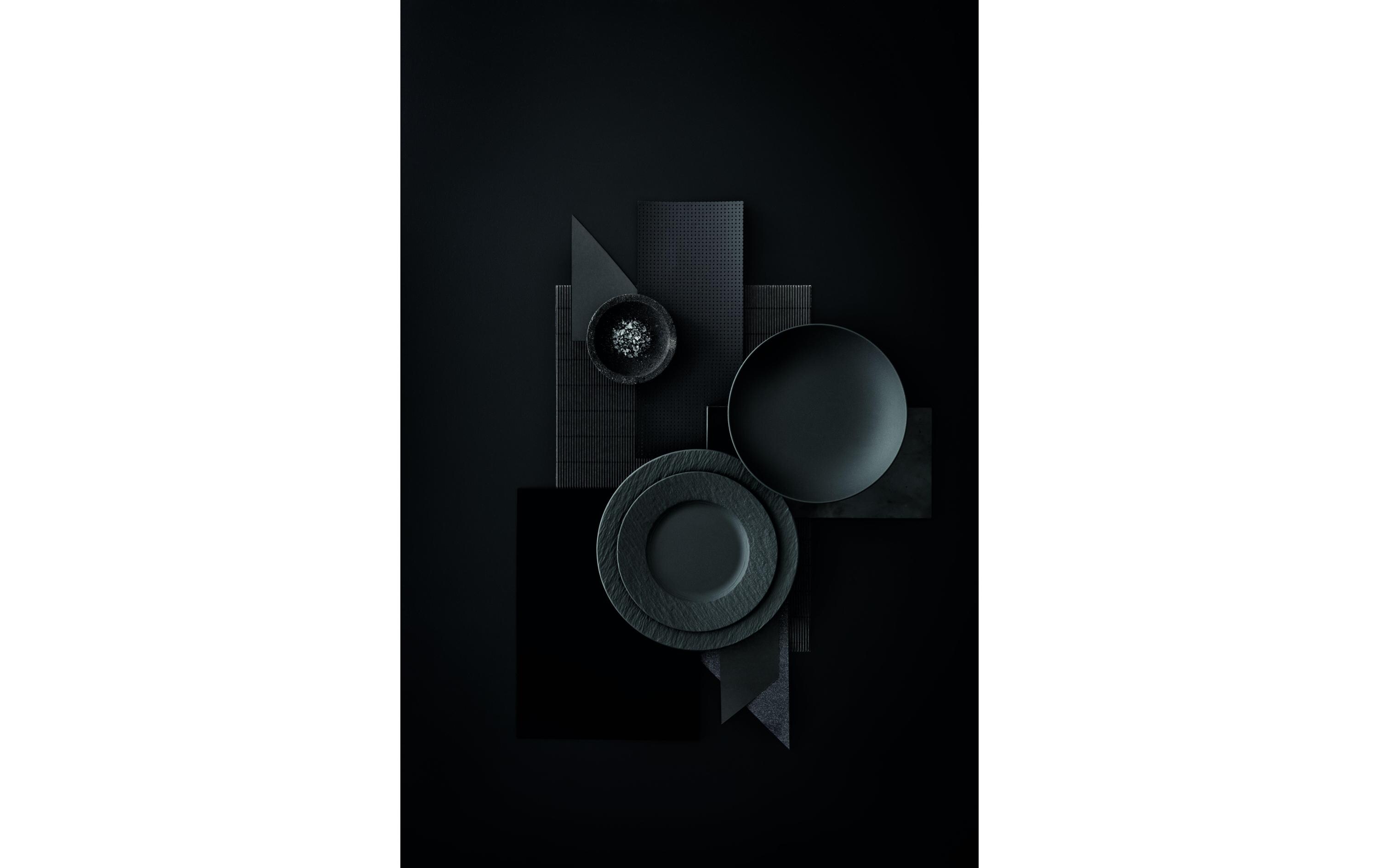 Suppen- & Pastateller Manufacture 23.5 cm, 6 Stück, Schwarz<br>Suppenteller aus Porzellan