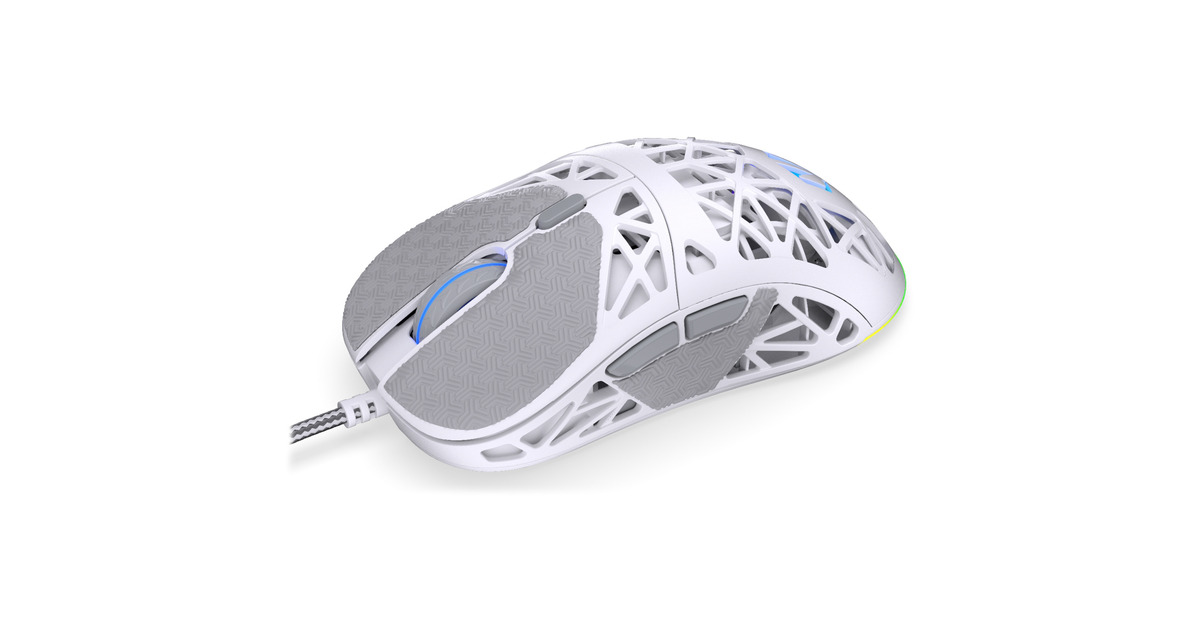 ENDORFYLIV Onyx White gaming muis  (Wit, 12.000 DPI, ARGB)