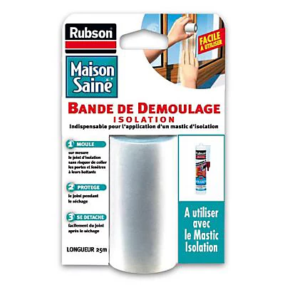 Bande de démoulage pour mastic Rubson coloris transparent 25 m