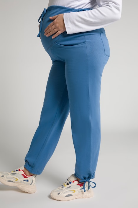 Bellieva-Sweatpants, extrabreiter Bund, Biobaumwolle