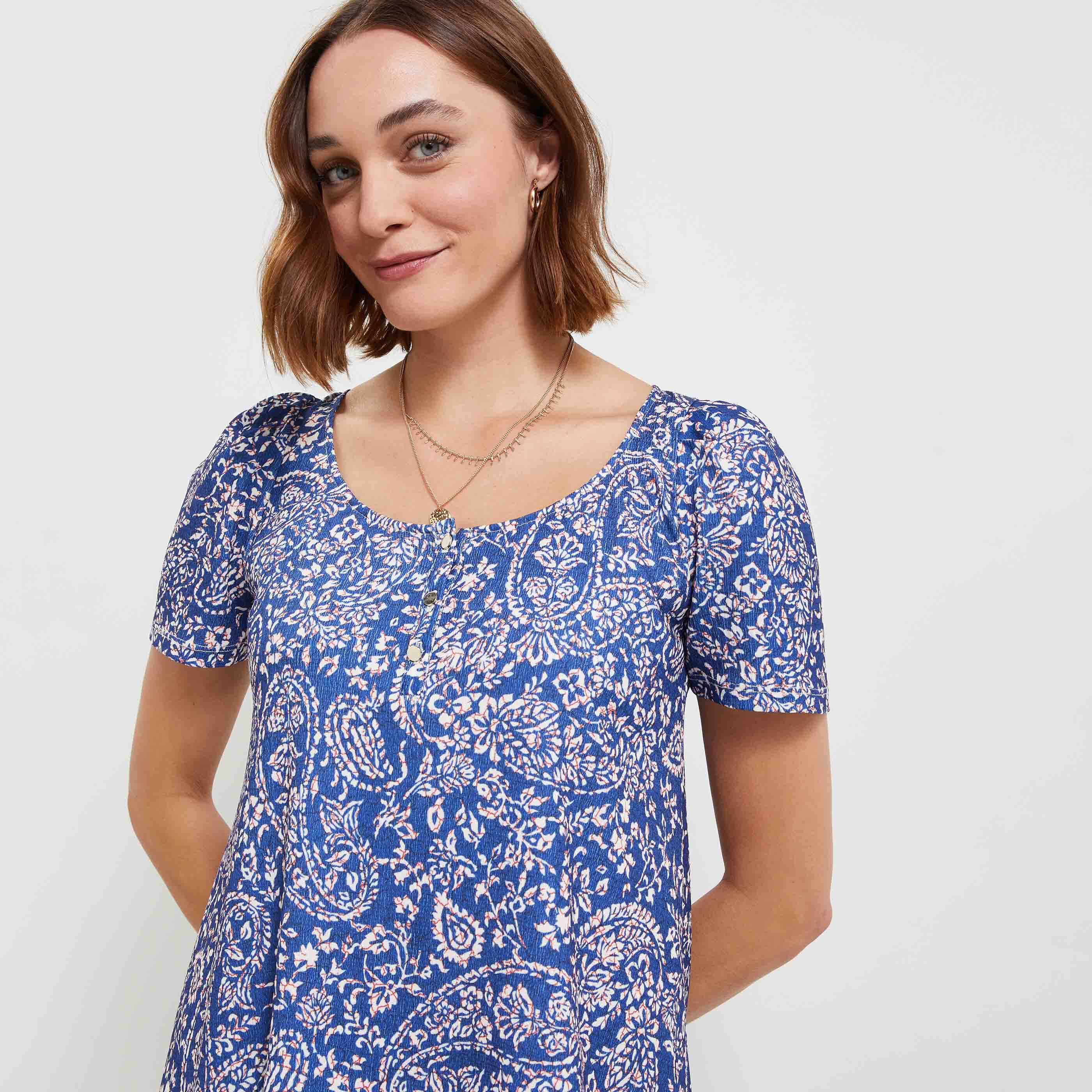 Robe courte femme - BLEU