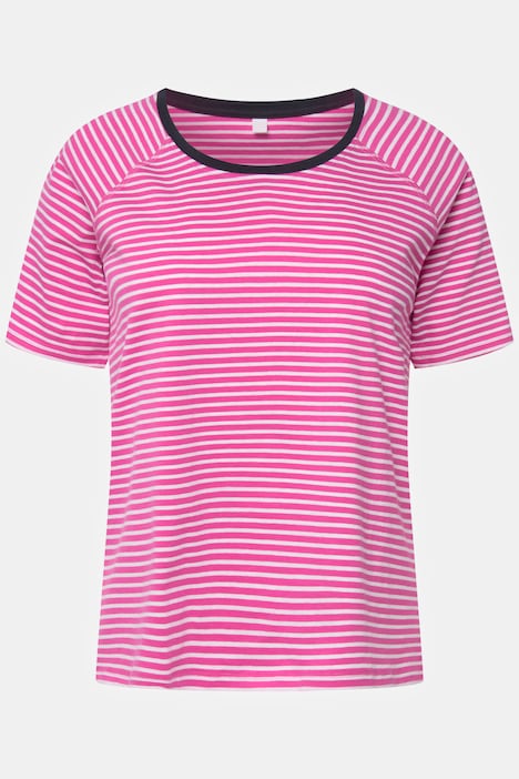 T-Shirt, Ringel, Rundhals, Raglan-Halbarm