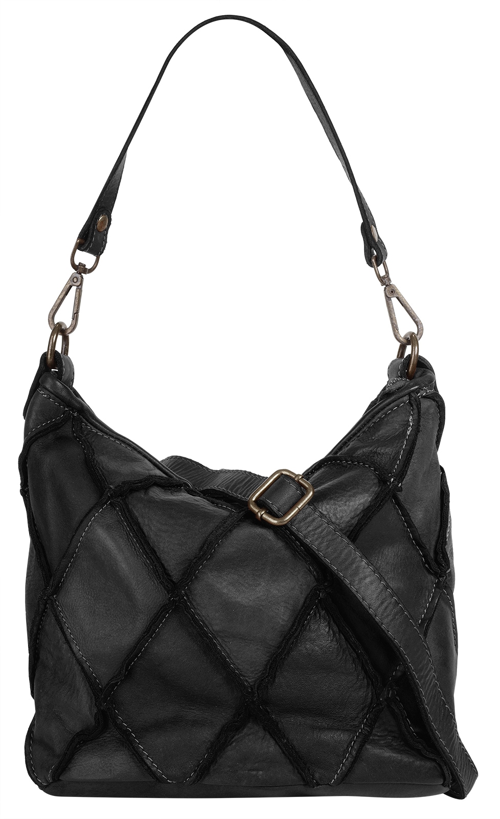 Samantha Look Henkeltasche echt Leder, Made in Italy