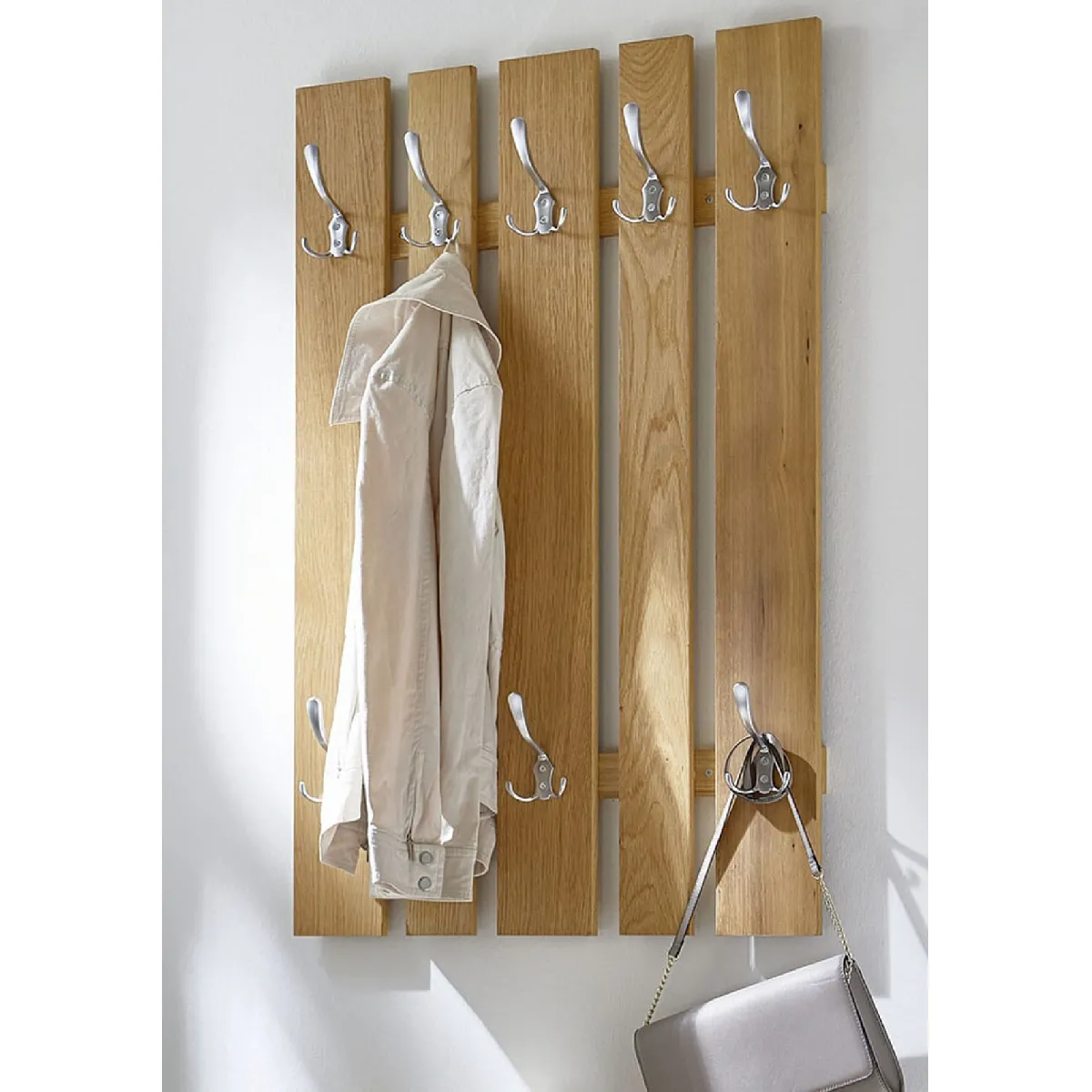 Pegane Garderobe murale - Chêne