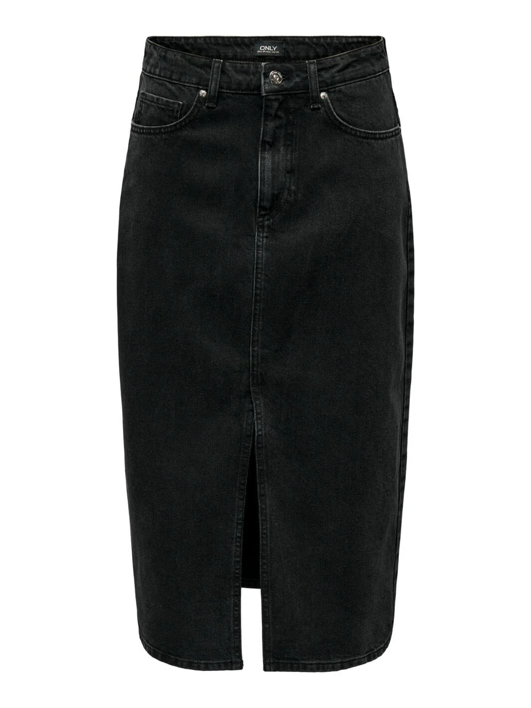 Only Onlbianca Midi Skirt Rea 4489594 washed black