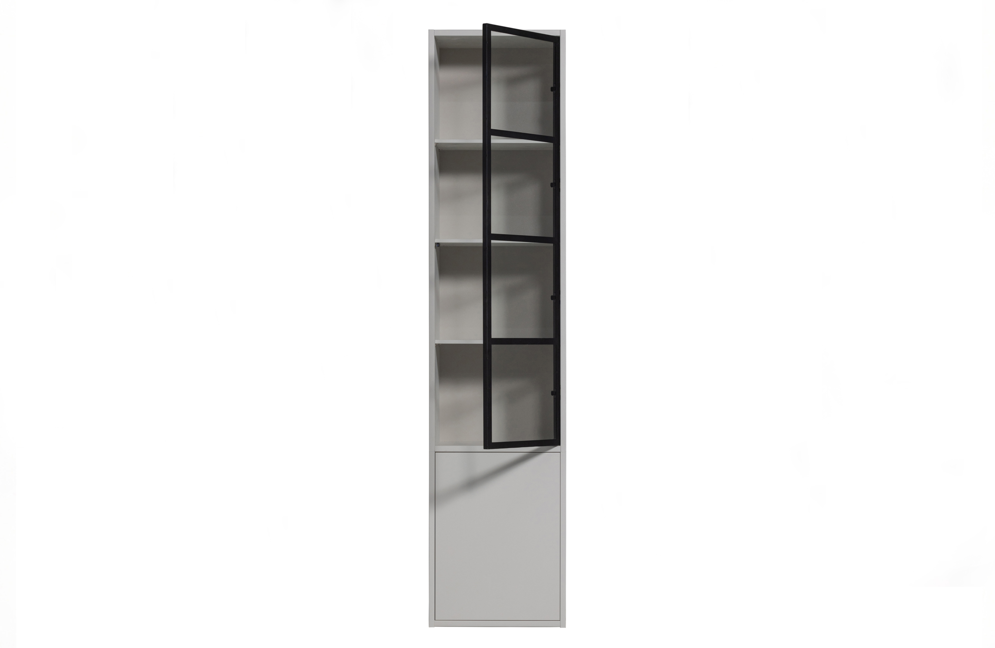 Vitrinekast Basic grenen 2 deurs Basic 2-drs vitrinekast grenen mist [fsc]