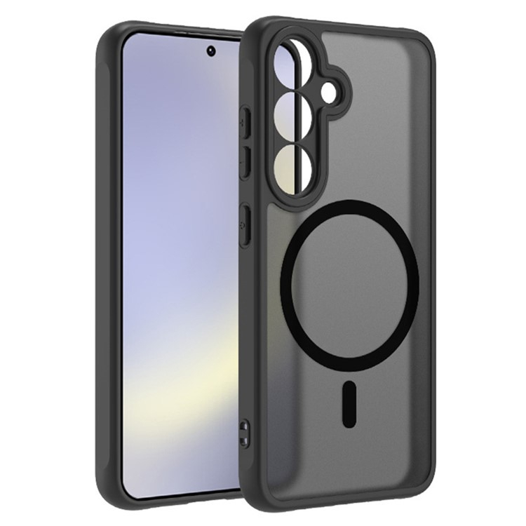 Samsung Galaxy A56 Soft Touch Hardcase Schutzhülle MagSafe-Modul - Schwarz