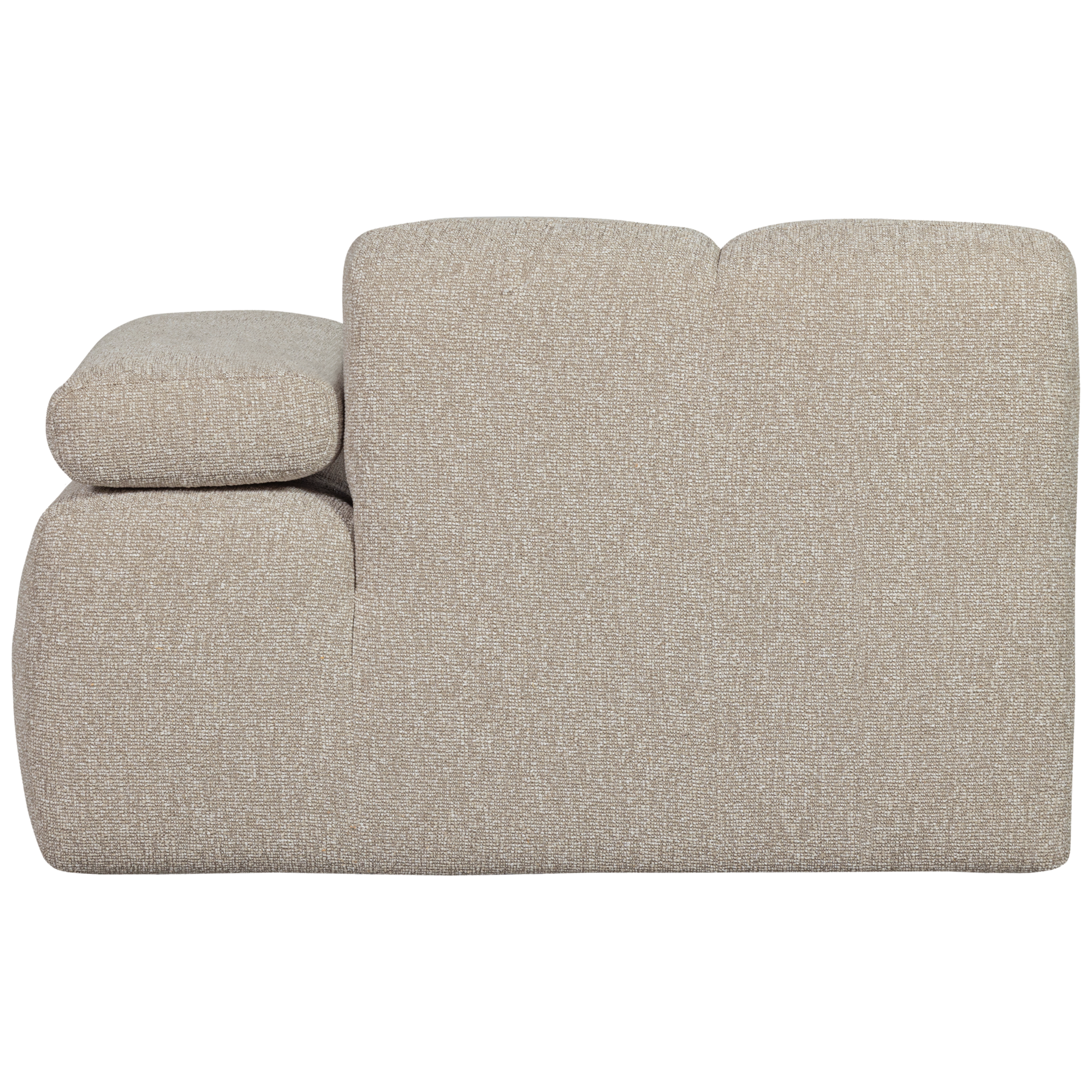1-zits bankje Mojo Mojo 1-zits Bankje met Arm Rechts - Bouclé - Beige Melange