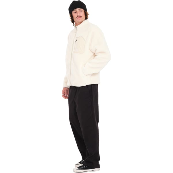 Veste polaire snowboard VOLCOM MUZZER FUZZAR ZIP DIRTY WHITE