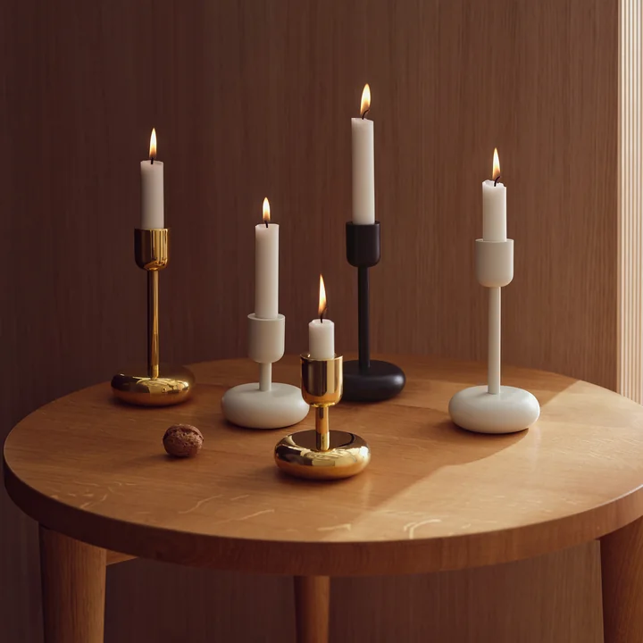 Iittala - Nappula Kerzenständer, 2er-Set, 107 183 mm, weiss